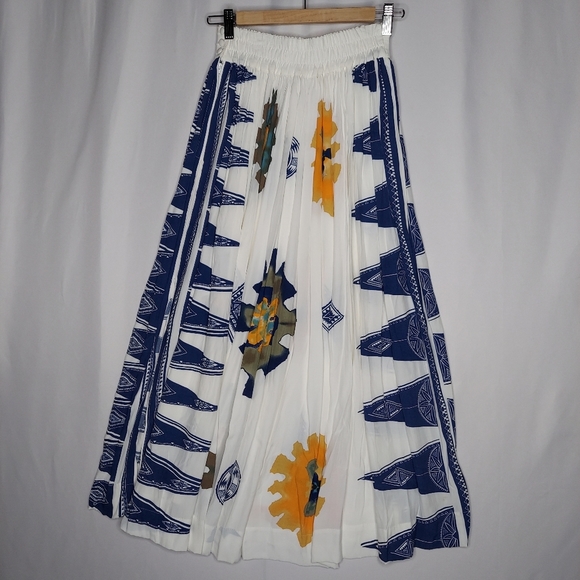 Dorothy Shoelen Skirt Set 6 Cropped Jacket Full A-Line Midi Abstract Floral Y2K - Picture 2 of 15